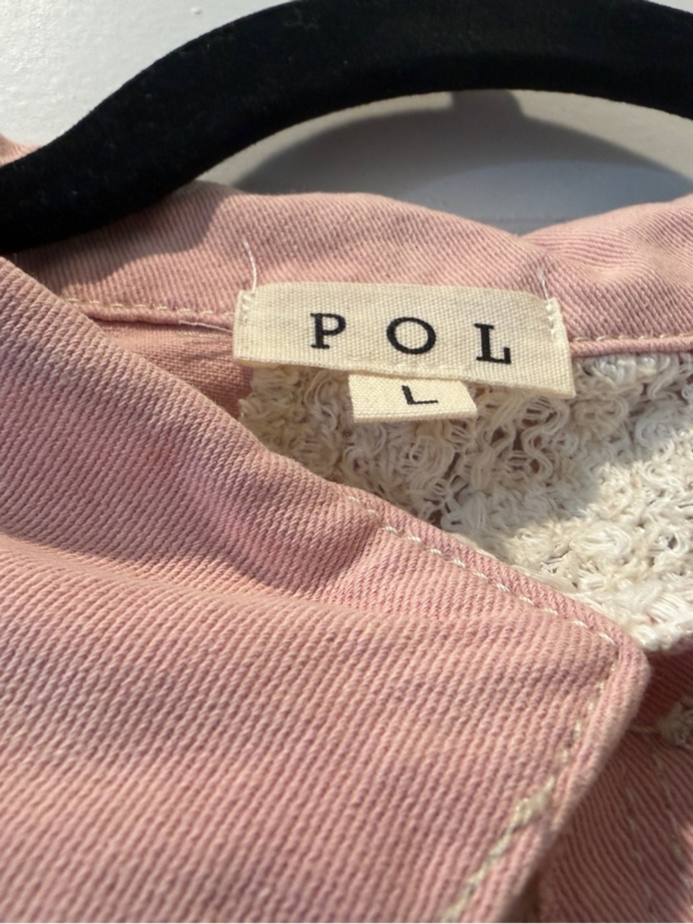 POL Pink Patchwork Embroidered Denim Jacket - Picture 4 of 4